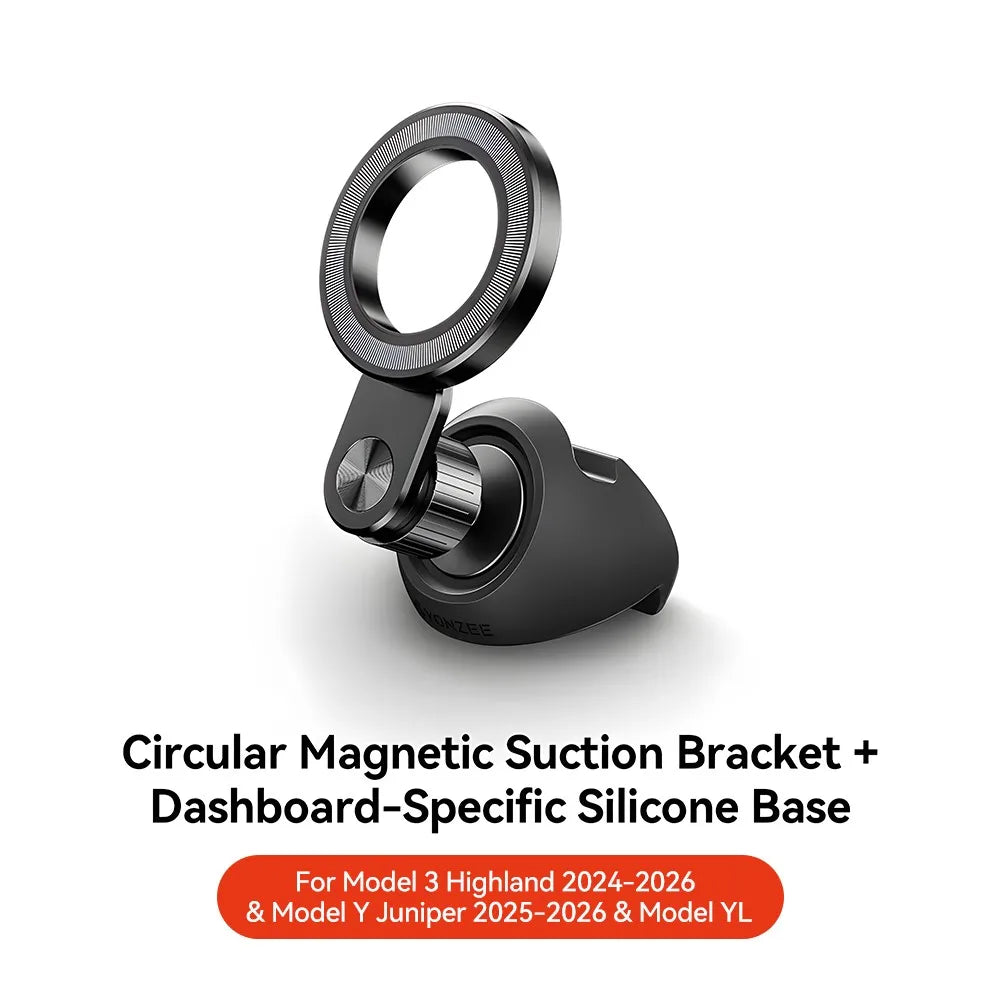 Support Téléphone Magnétique Voiture – Rotation 360° Compatible Tesla Model 3/Y