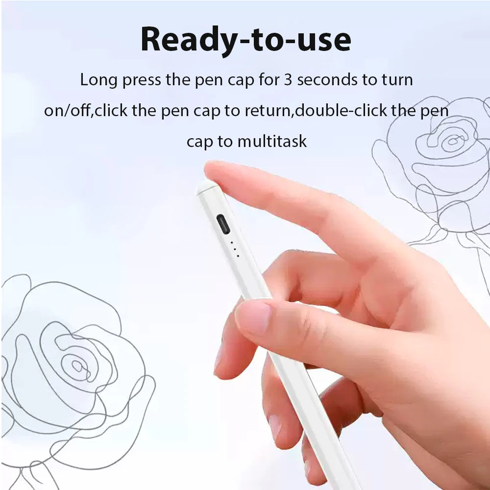Stylet Universel avec Fixation Magnétique - Compatible iPad, iPhone, Android, Samsung, Huawei
