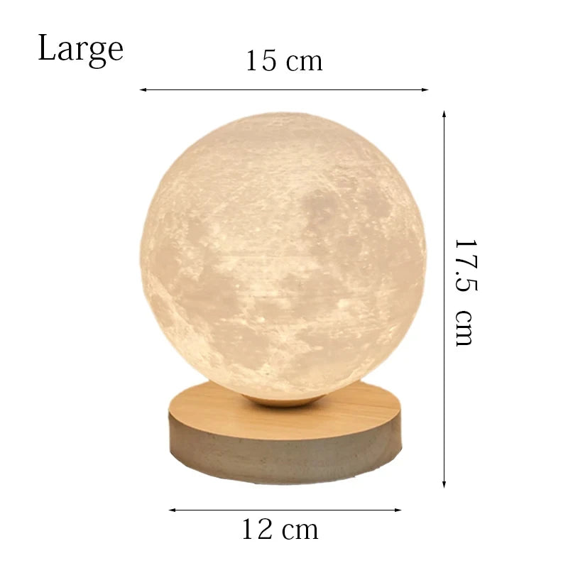 Lampe Lune 3D — Veilleuse Design Tactile