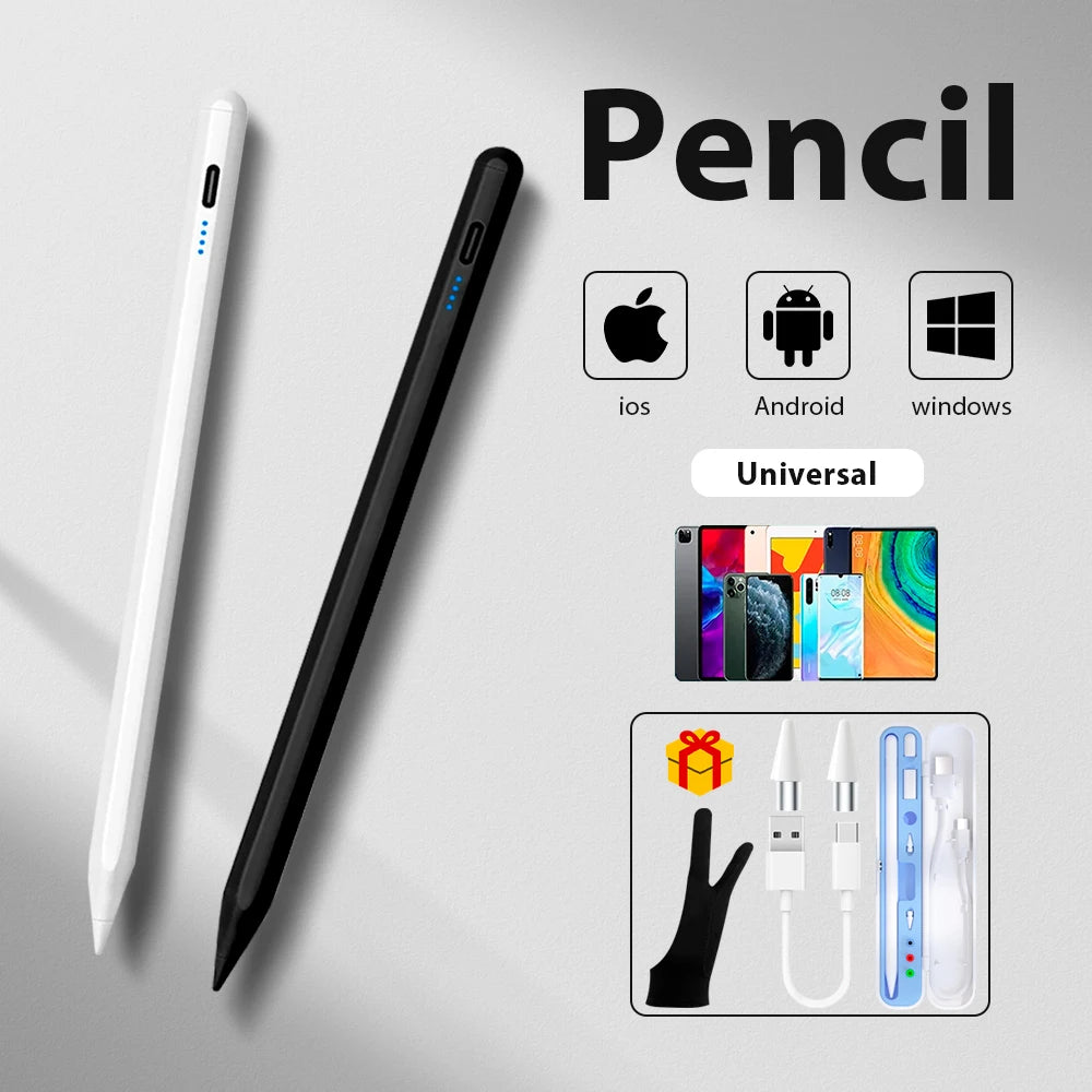 Stylet Universel avec Fixation Magnétique - Compatible iPad, iPhone, Android, Samsung, Huawei