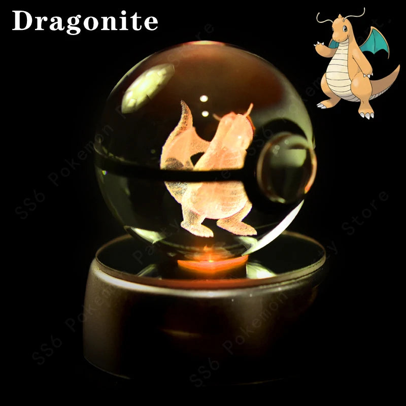 Veilleuse Pokémon Crystal Ball 3D - Cadeau Collector Unique