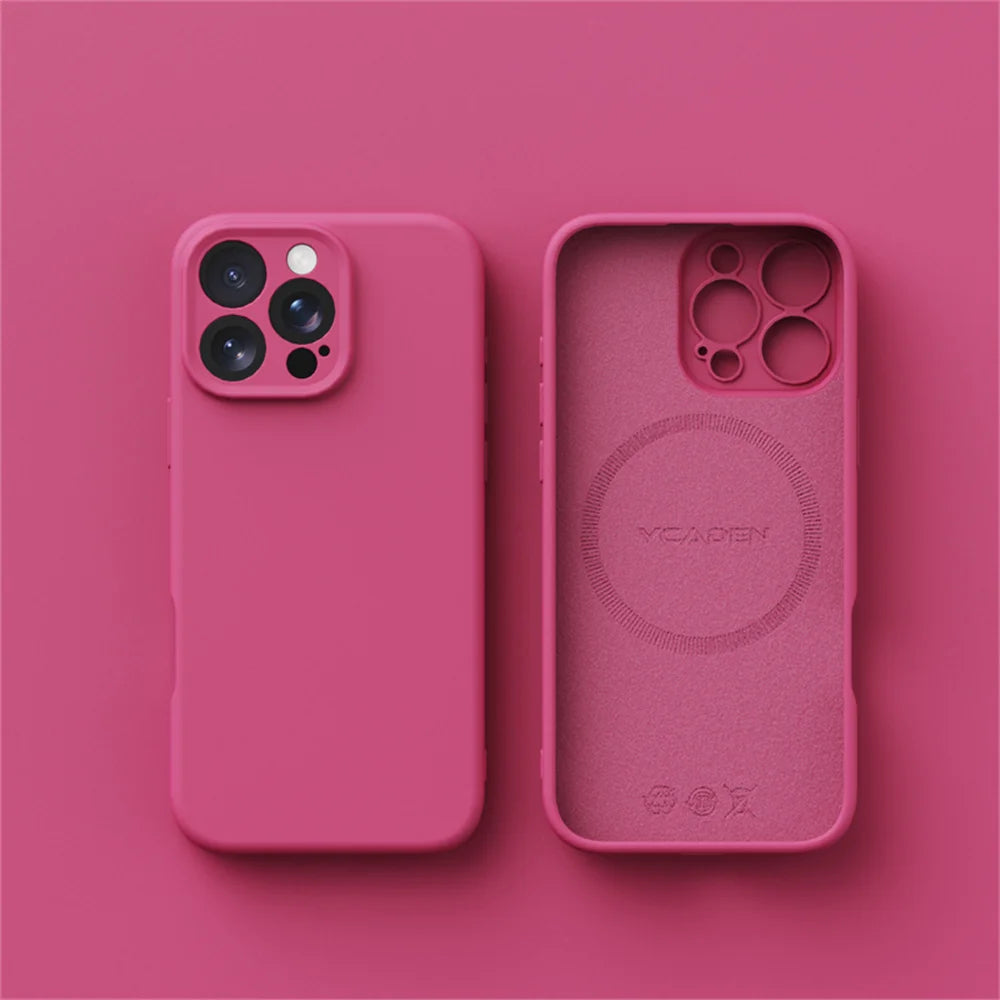 Coque iPhone Silicone Liquide MagSafe – Compatible iPhone 12 13 14 15 16 17 Pro Max