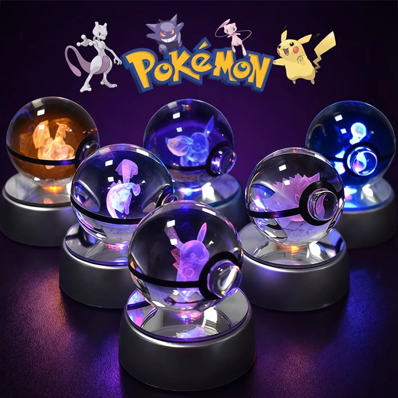 Veilleuse Pokémon Crystal Ball 3D - Cadeau Collector Unique