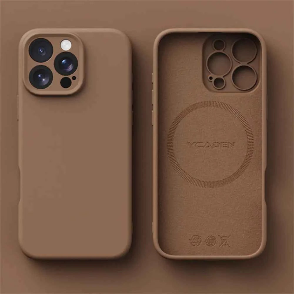 Coque iPhone Silicone Liquide MagSafe – Compatible iPhone 12 13 14 15 16 17 Pro Max