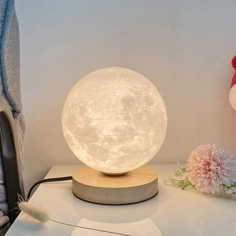 Lampe Lune 3D — Veilleuse Design Tactile