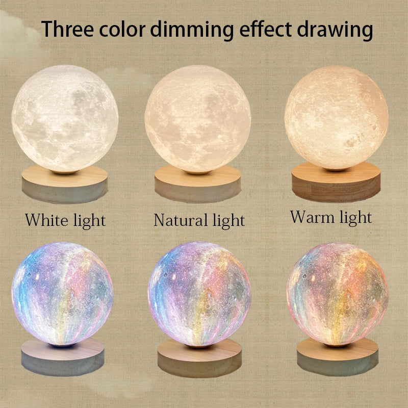 Lampe Lune 3D — Veilleuse Design Tactile