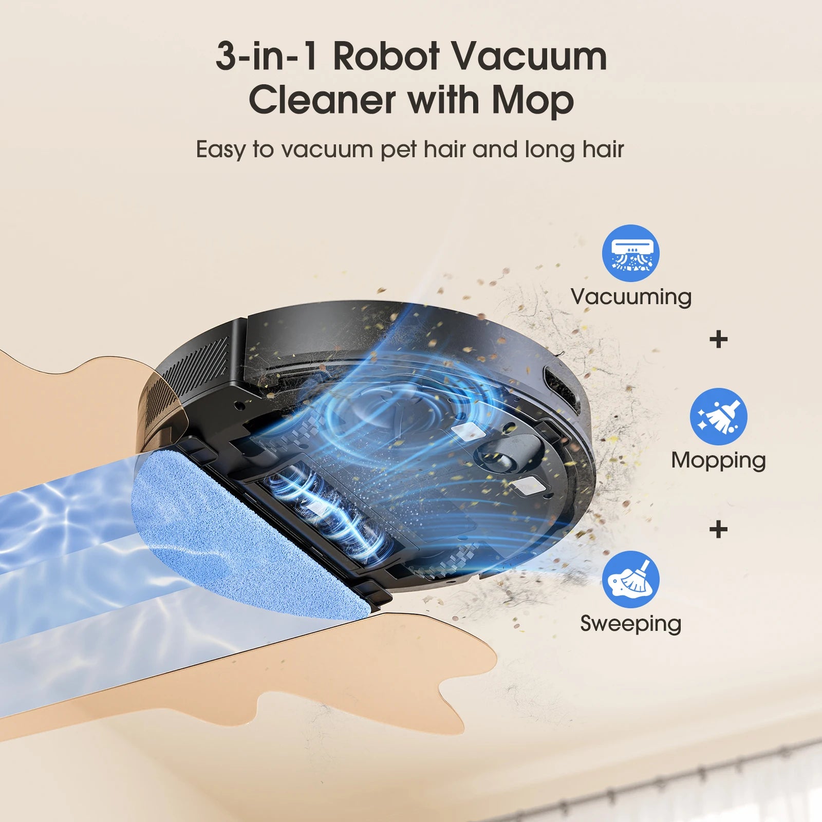Robot Aspirateur Laveur Lubluelu L20Max – 6000Pa LiDAR Aspiration & Lavage 3-en-1