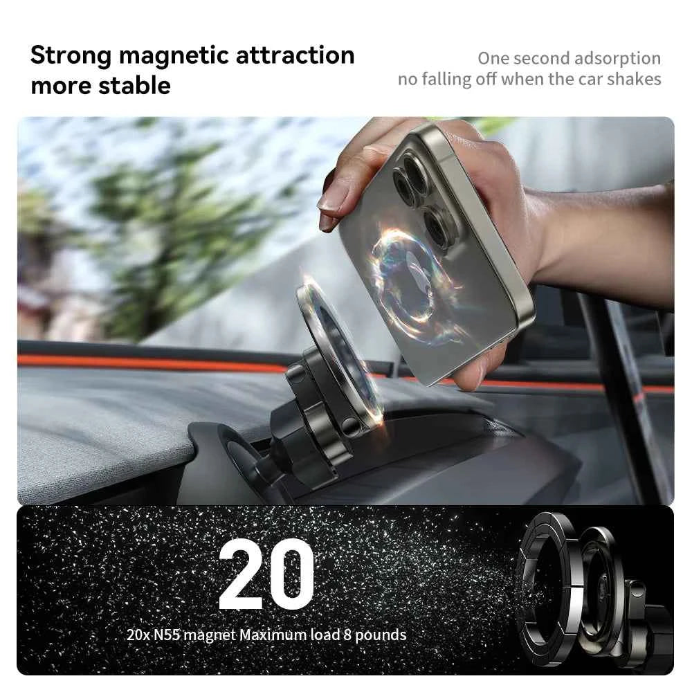 Support Téléphone Magnétique Voiture – Rotation 360° Compatible Tesla Model 3/Y