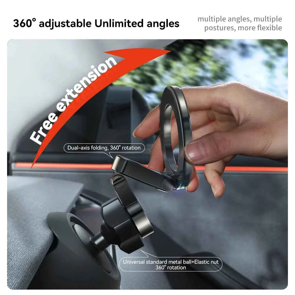 Support Téléphone Magnétique Voiture – Rotation 360° Compatible Tesla Model 3/Y