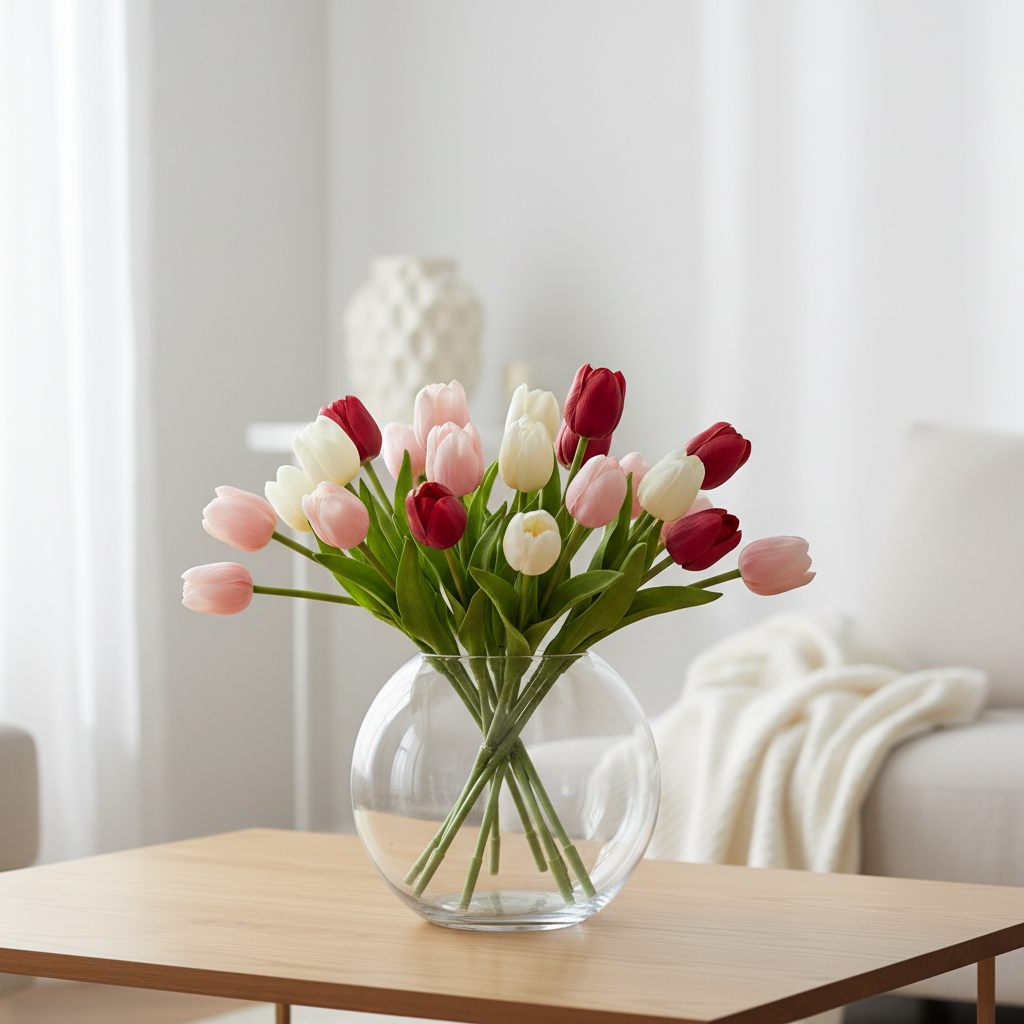 Bouquet tulipes artificielles