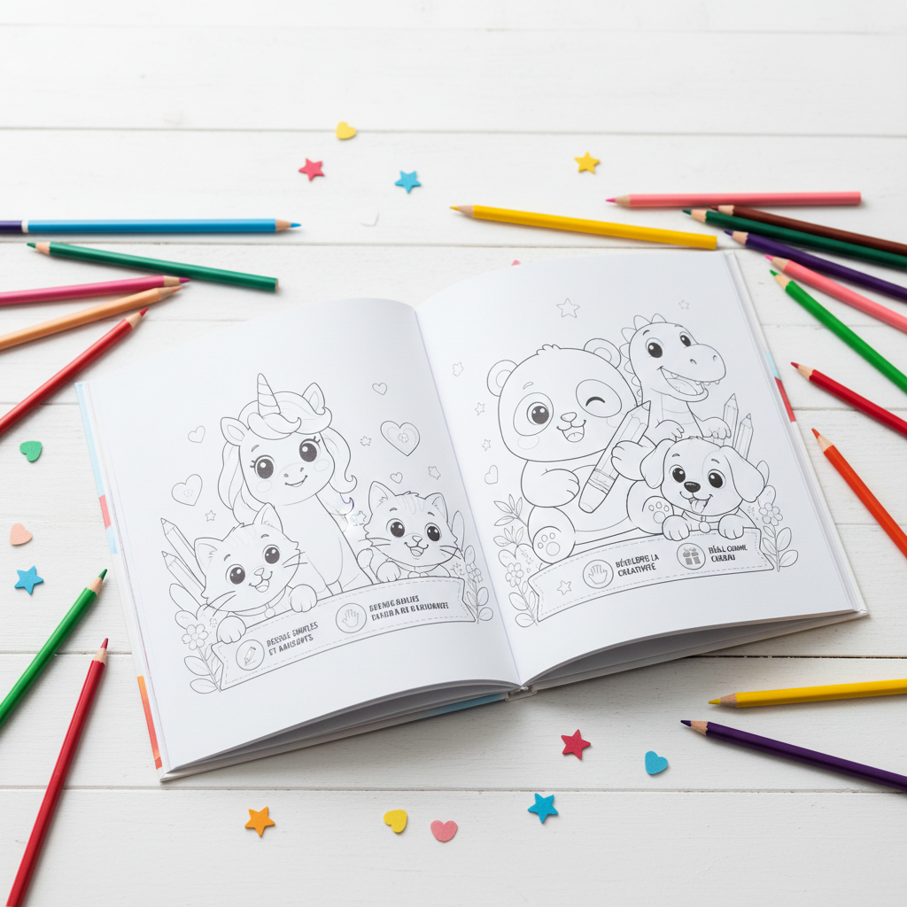 Mockup livre ouvert sur table